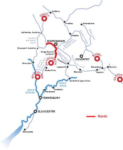 The Black Country Museum From Alvechurch.php cruising route map