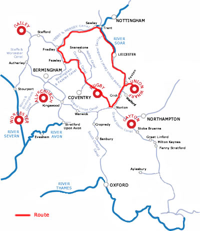 The East Midlands Ring From Market Harborough.php cruising route map The East Midlands Ring From Market Harborough.php cruising route map