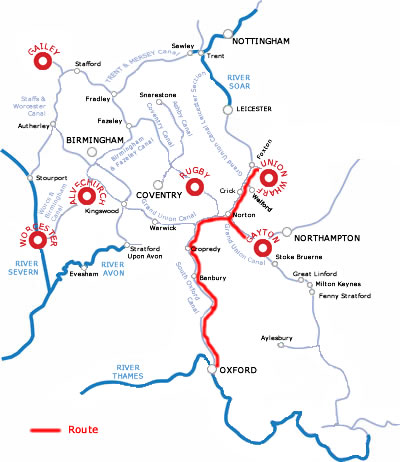 The Oxford And Return From Gayton.php cruising route map The Oxford And Return From Gayton.php cruising route map