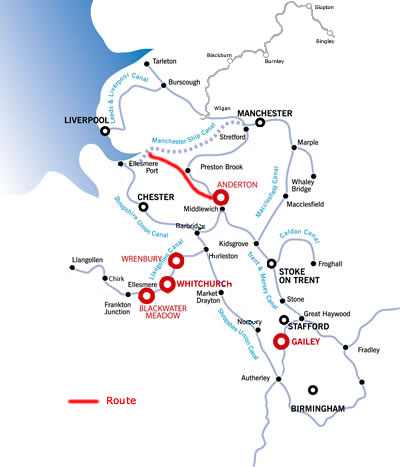 The River Weaver From Anderton.php cruising route map The River Weaver From Anderton.php cruising route map